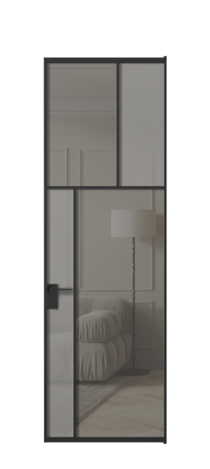 Дверь межкомнатная Mosaic АЛПЛ041.22 Алюминий Черный Сатинированное серое стекло, триплекс, 6 мм + Прозрачное серое стекло, триплекс Без короба чер Цена 160070 Стоимость комплекта двери включает:
1. Полотно (600/650/700/750/800/850/900/950*2000-2400 мм).
2. Короб
3. Комплект фурнитуры (2 торцевые петли и магнитный замок с ответной планкой). Фабрика дверей Волховец 8 (800) 551 43 19 Межкомнатная дверь Mosaic АЛПЛ041.22 Алюминий Черный Сатинированное серое стекло, триплекс, 6 мм + Прозрачное серое стекло, триплекс Цена 160070 ₽ | Volhovec