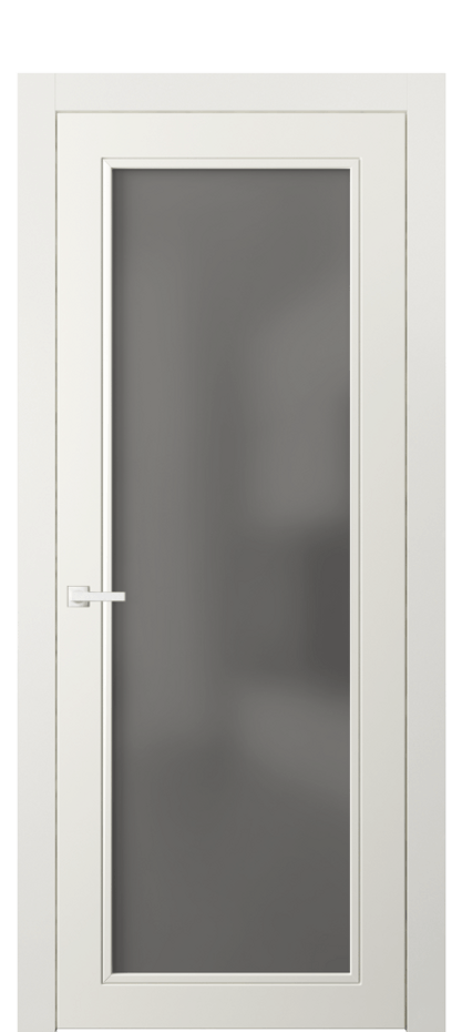 Межкомнатная дверь Neo Classic 8000 Матовый жемчужный Сатинированное серое стекло, триплекс Цена 108760 сом | Volhovec