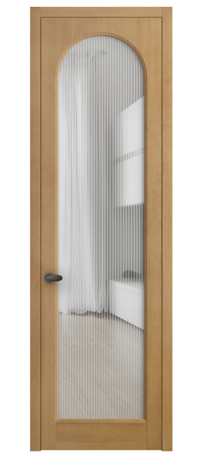 Межкомнатная дверь Palazzo 6804 Бук натуральный матовый Рифлёное стекло "Moru", триплекс Цена 129279 ₽ | Volhovec