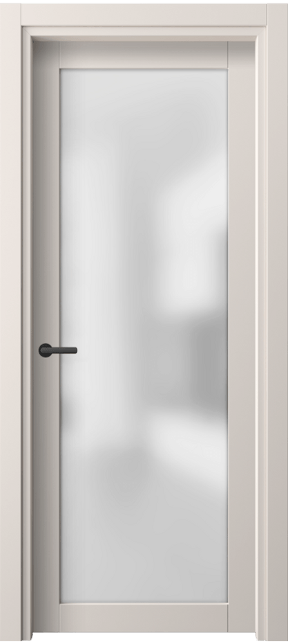 Межкомнатная дверь Neo 2102 ПЭТ тёплый-белый Сатинированное стекло Цена 25359 ₽ | Volhovec
