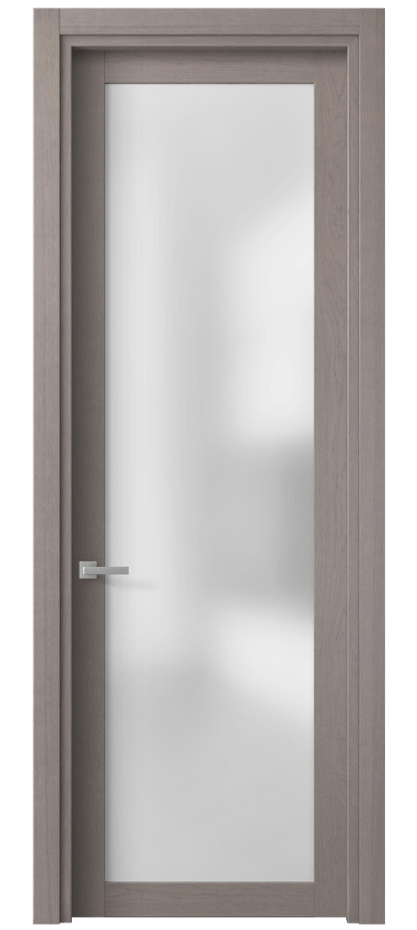 Межкомнатная дверь Planum 2102 Дуб дымчатый Сатинированное стекло Цена 64599 ₽ | Volhovec