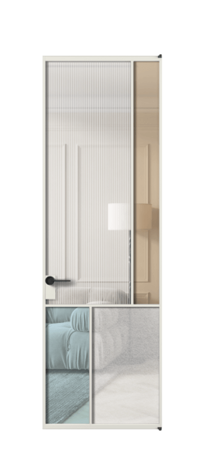 Межкомнатная дверь Mosaic АЛПЛ041.21 Алюминий серый Комбинация стекол Группы 1 и Группы 3 Цена 171870 ₽ | Volhovec