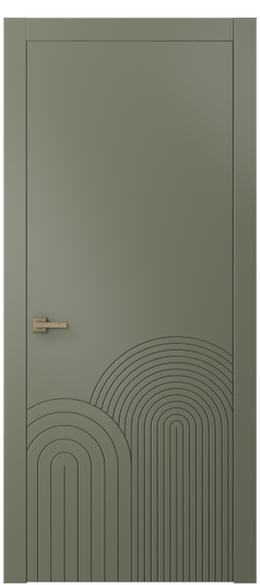Дверь межкомнатная АКП 8059 МОТ Матовый оливковый тёмный. Цвет Матовый оливковый тёмный. Материал Гладкая эмаль. Коллекция Линия. Картинка.