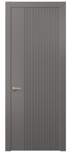 Дверь межкомнатная АКП 8643 МКЛС. Цвет Матовый классический серый. Материал Гладкая эмаль. Коллекция Alba. Картинка.