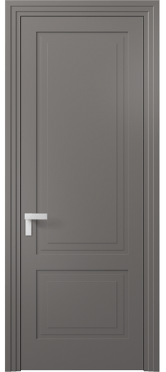 Дверь межкомнатная 8351 МКЛС. Цвет Матовый классический серый. Материал Гладкая эмаль. Коллекция Rocca. Картинка.