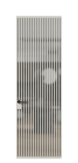 Дверь межкомнатная АЛПЛ040.06 АТСР MS. Цвет Алюминий тёплый серый. Материал Алюминий в эмали. Коллекция Formato. Картинка.