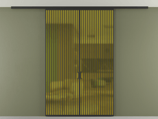 Перегородка Formato вдоль стены на потолок 2 створки