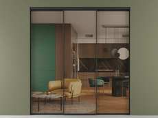 Перегородка Formato внутри проёма 3 створки